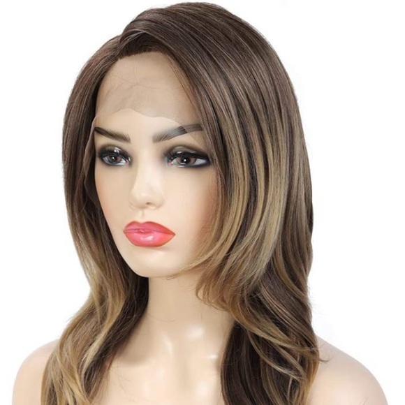 22” Blonde Mix Brown Lace Front Wig